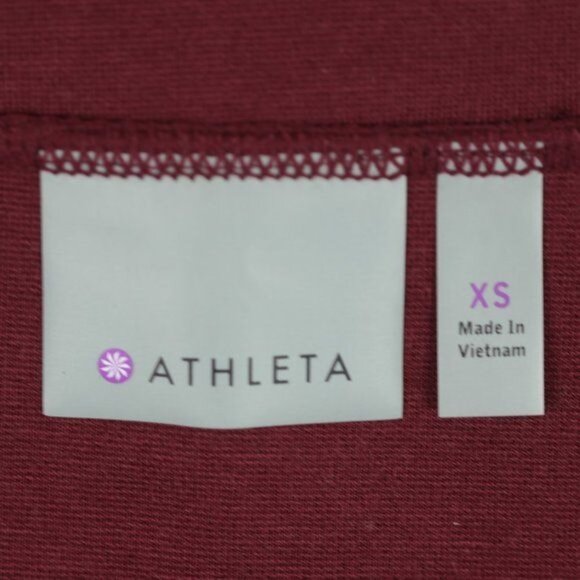 Athleta Strata Women's Extra Small Dark Red A-Line Knit Pull On Mini Skirt - Picture 7 of 9